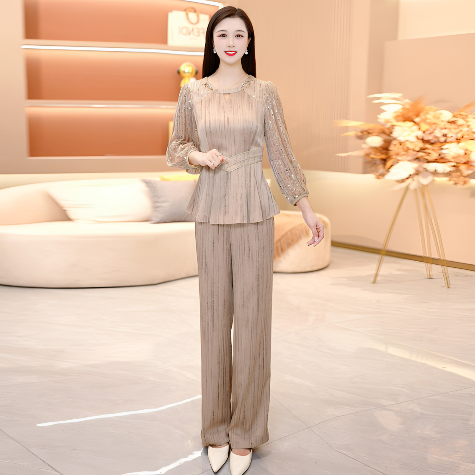 【MJFS057】春季新款套装两件套时尚轻奢优雅减龄法式洋气套装气质4