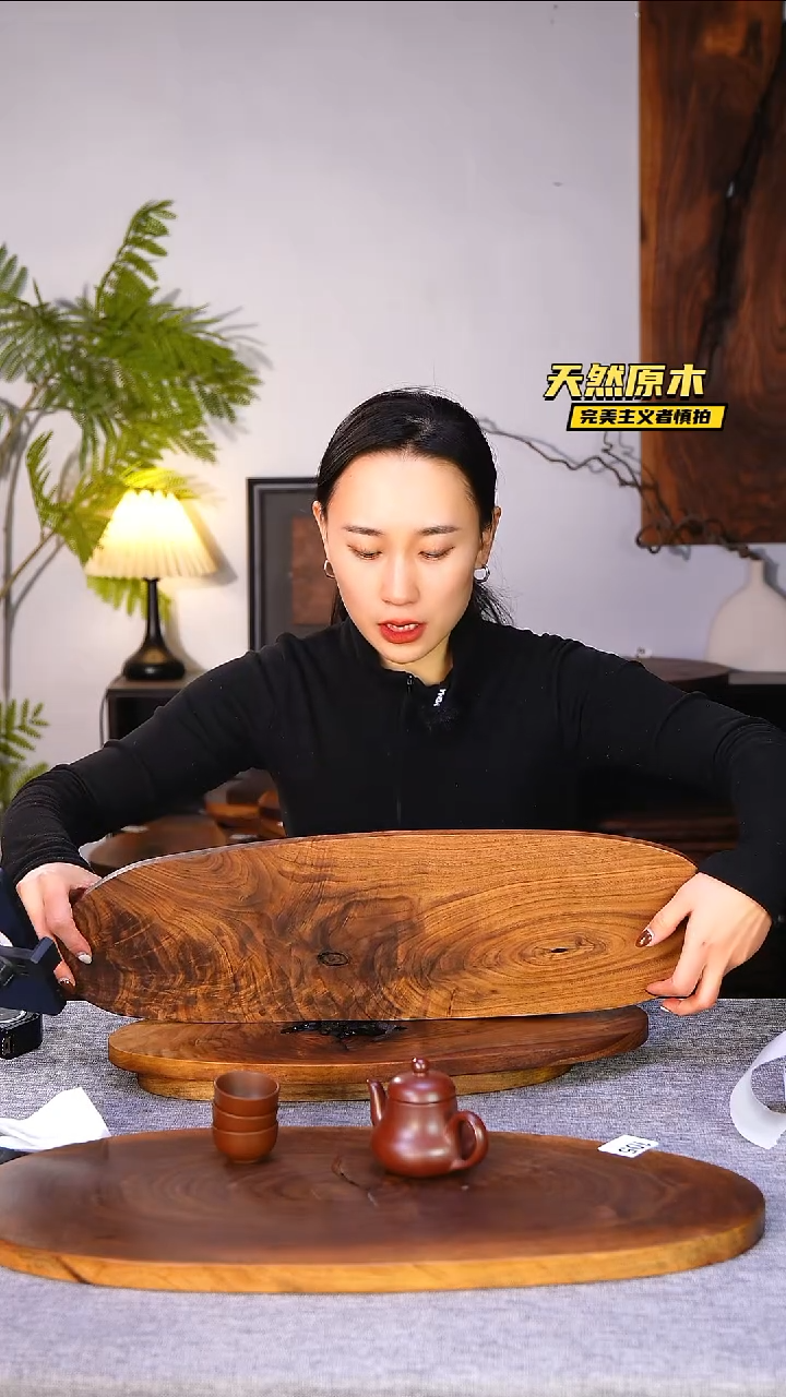 木北美黑胡桃原木.干裂疤结不属于商品质量问题完美主义者慎拍