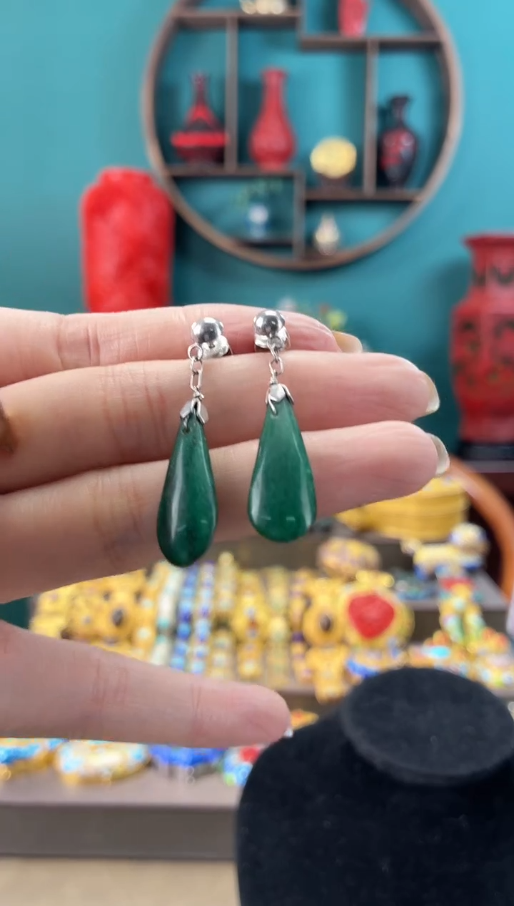 花丝非遗镶嵌耳环