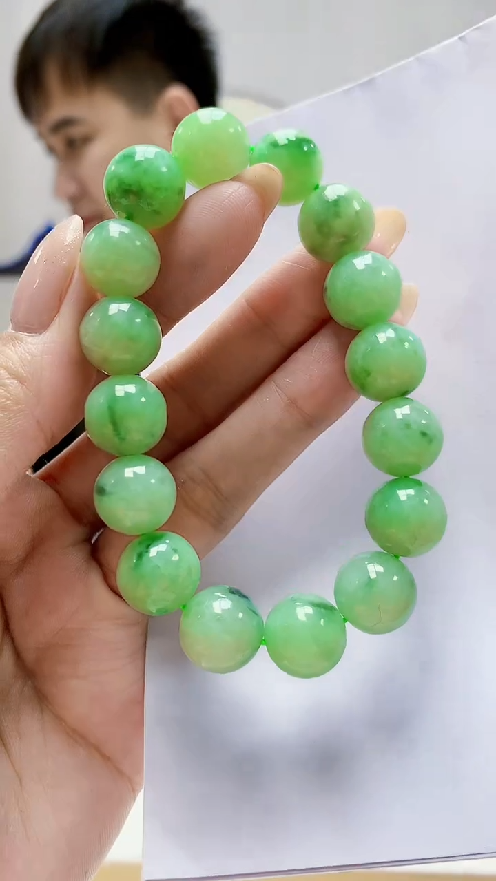 未镶嵌定制翡翠4868MM-毛货手串32