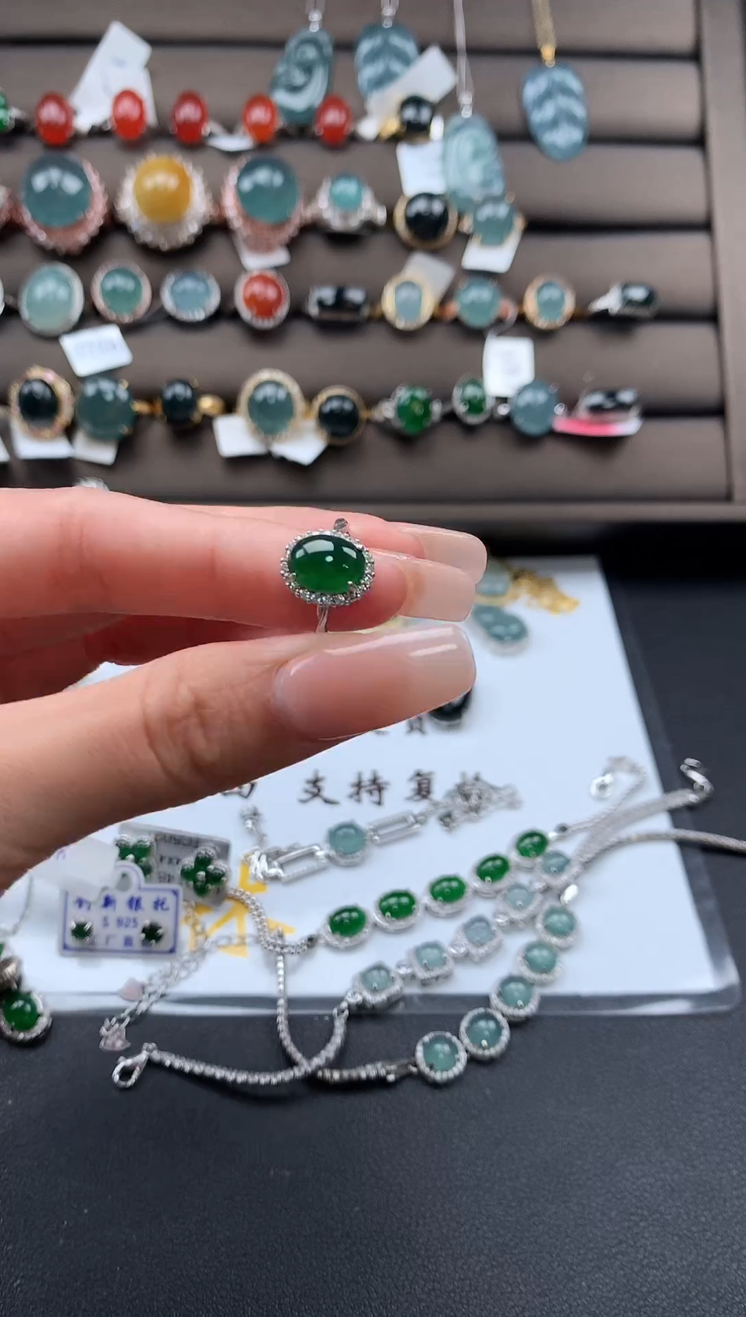 【闪购商品】翡翠戒指银S925镶嵌312312312