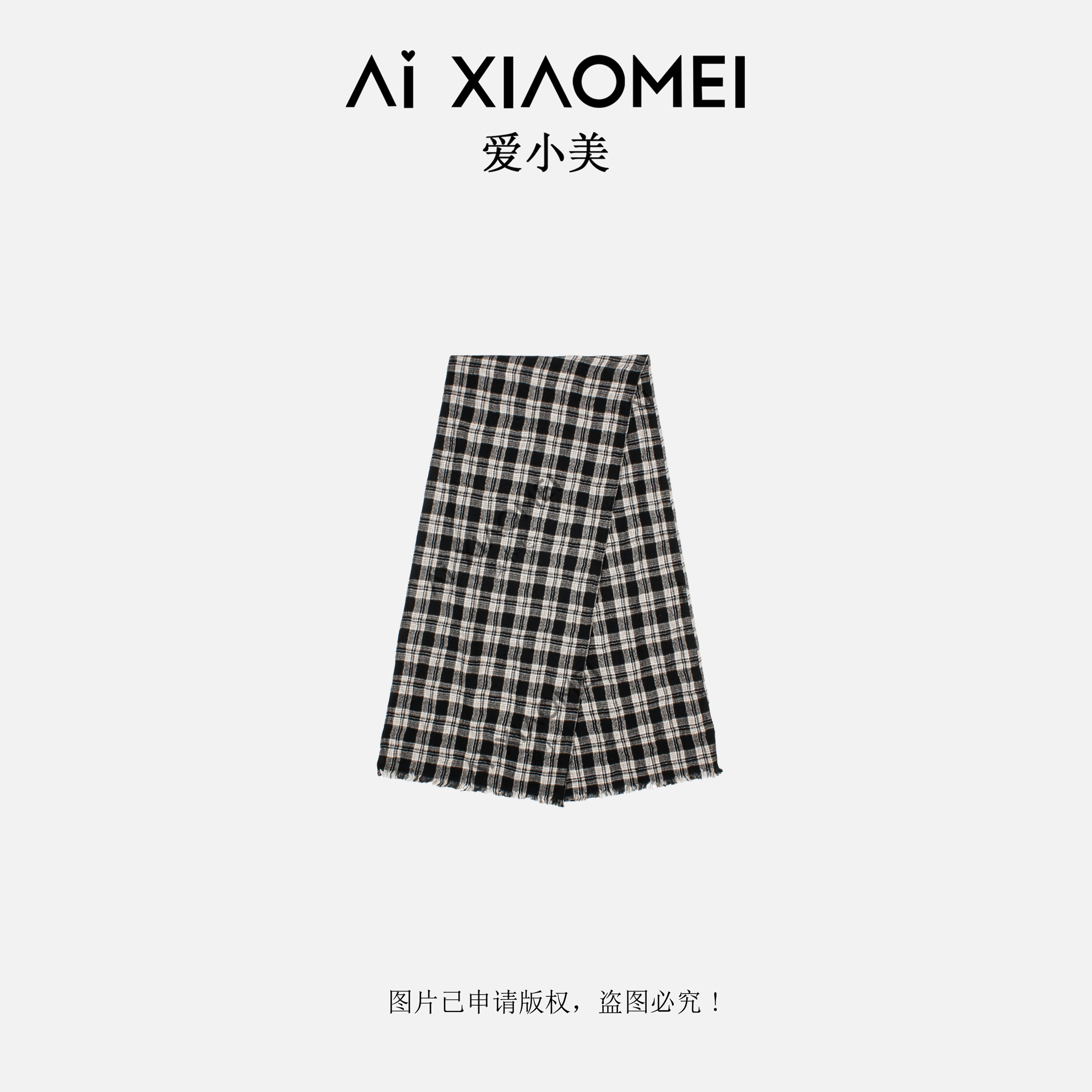 Aixiaomei/爱小美复古经典格子保暖羊毛围巾XMWJ-023