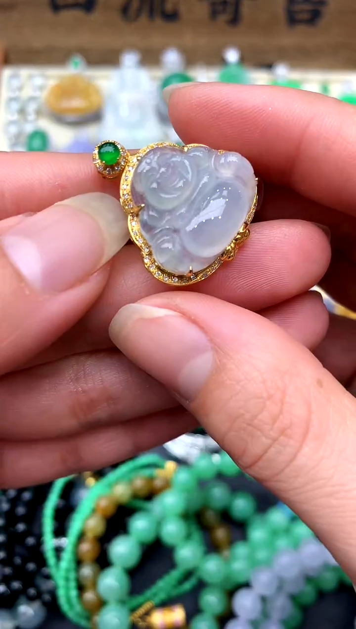 【闪购商品】翡翠颈饰18K金镶嵌95-中国好珍宝