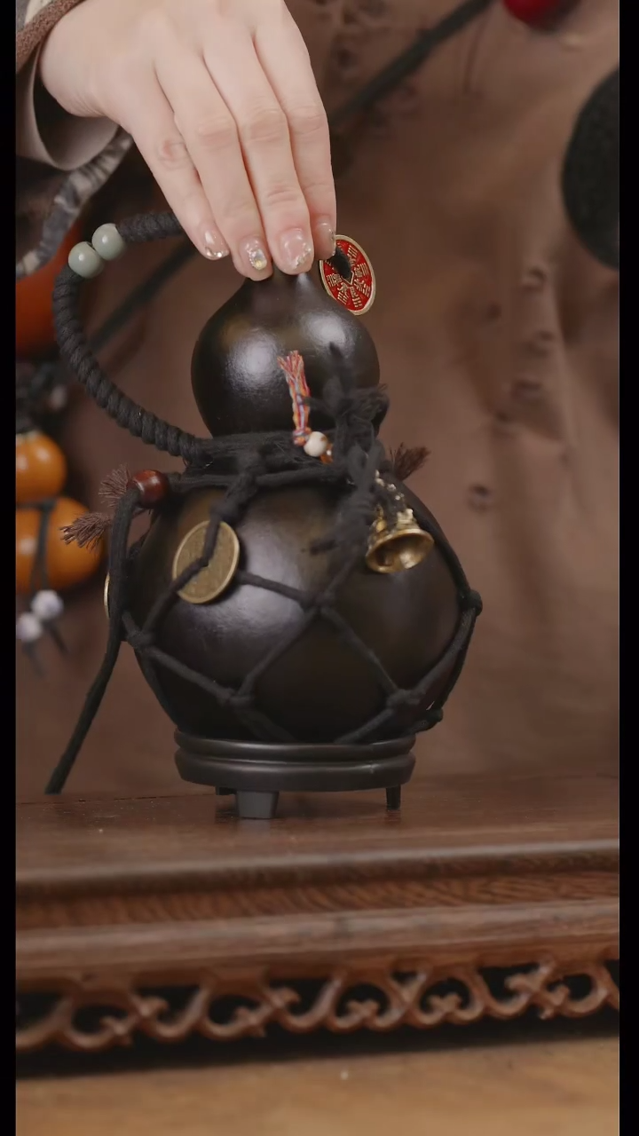 【闪购商品】206号精品天然大漆工艺防渗内胆酒葫芦~