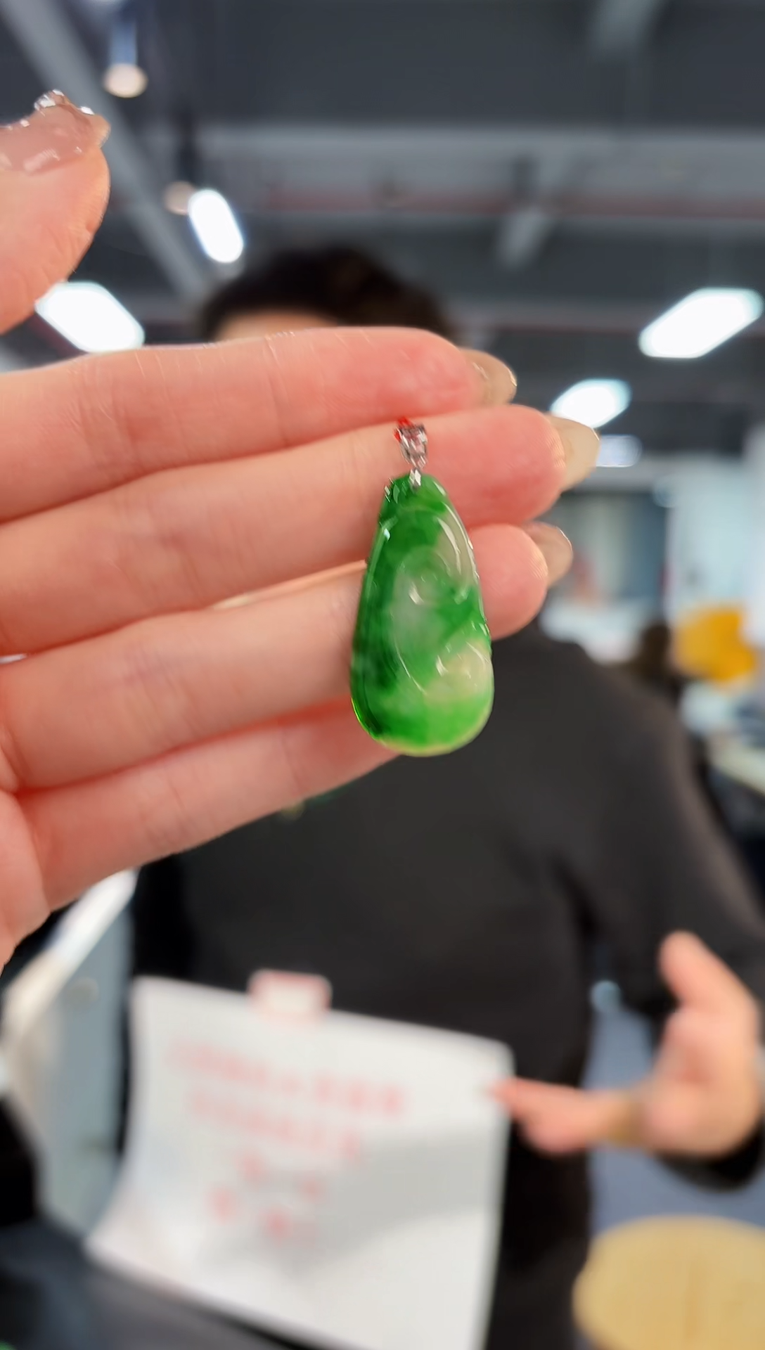 【闪购商品】翡翠颈饰18K金镶嵌缅料A货/支持复检/一件