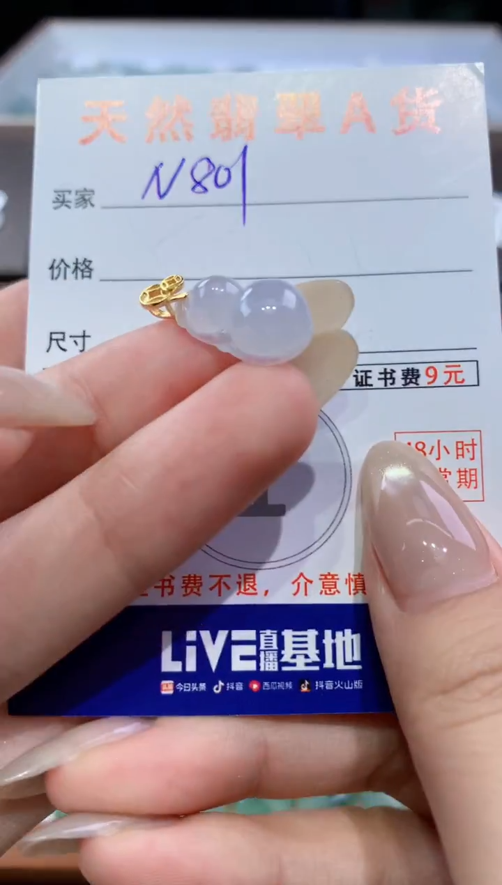 颈饰未镶嵌翡翠天然翡翠A货挂件