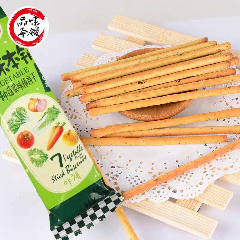 7种蔬菜饼干棒番茄味手指饼干小包装休闲酥脆零食一袋12小包
