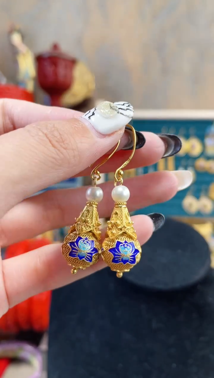 【闪购商品】非遗花丝镶嵌耳环