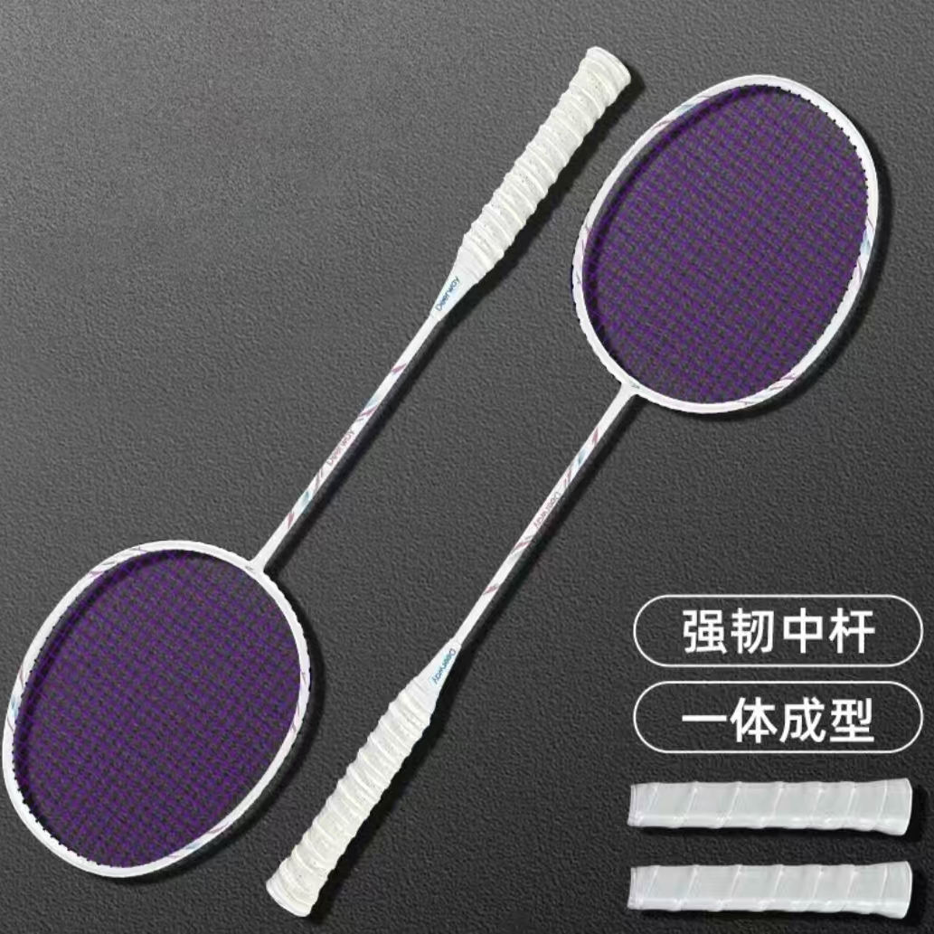羽毛球拍套装PRO-6832双拍女生成人专业耐打型训练娱乐高弹力HY