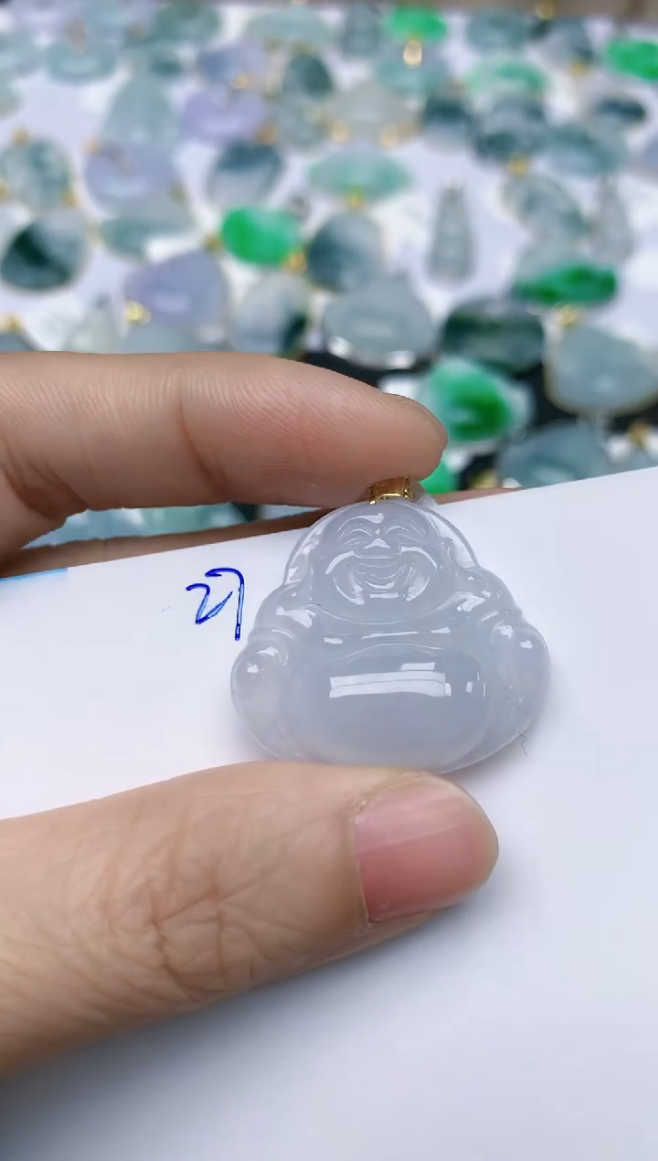 【闪购商品】翡翠颈饰18K金镶嵌天然翡翠A货    