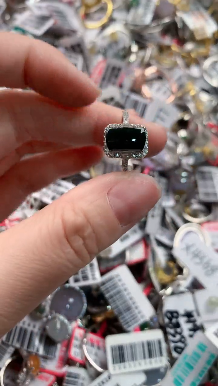 银S925镶嵌戒指翡翠12   1