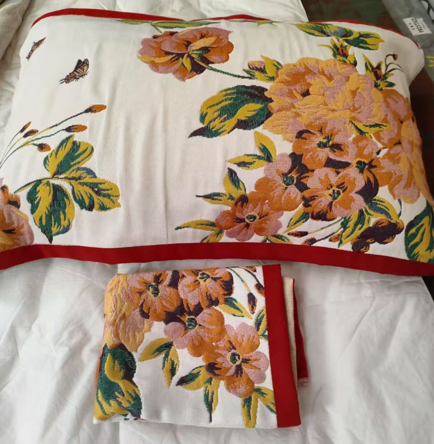 花蝶52*78纱布舒适柔软枕巾