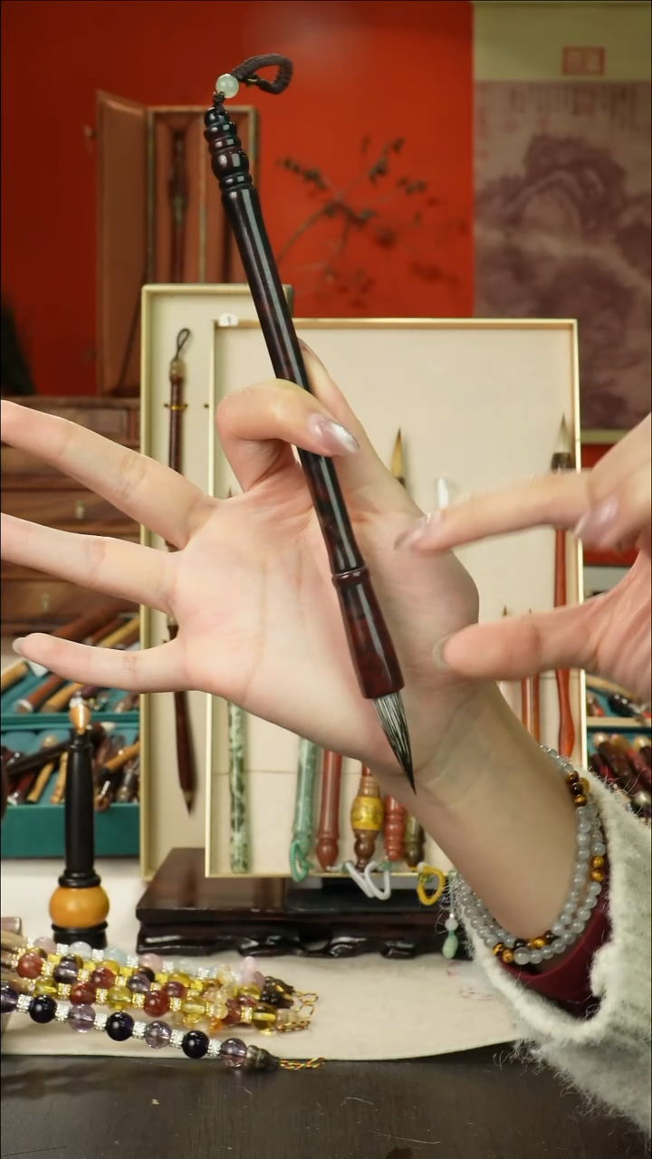 454号闪孤品高货毛笔链接 清水试笔 蘸墨不退