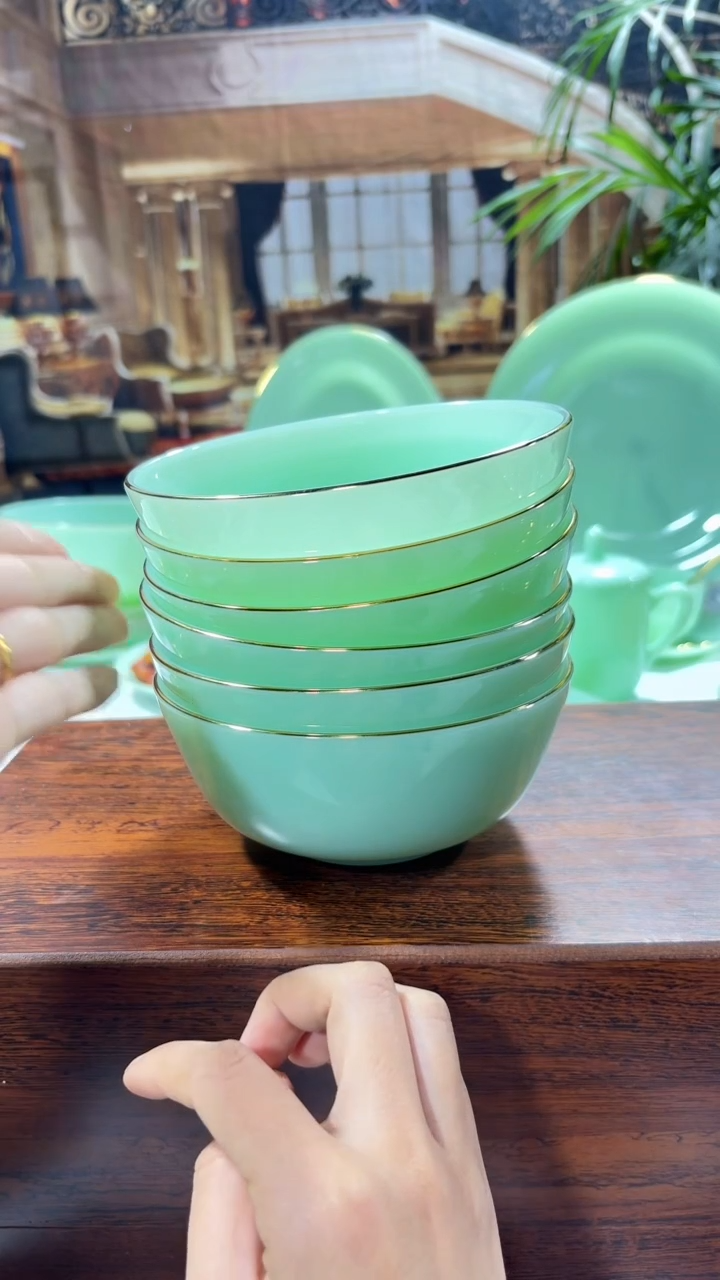 【闪购商品】...5.5英寸玉瓷碗6个口径13.8厘米