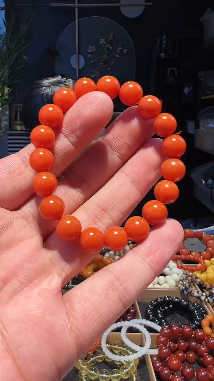 【闪购商品】南红玛瑙手串未镶嵌10+(柿1000)