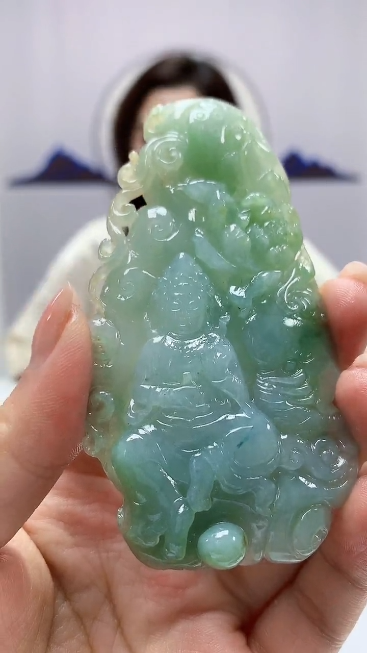 【闪购商品】定制翡翠未镶嵌4829ms-毛货挂件256