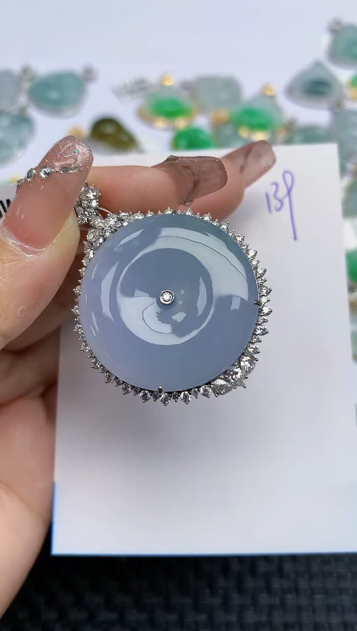 【闪购商品】翡翠颈饰18K金镶嵌天然A货翡翠 139