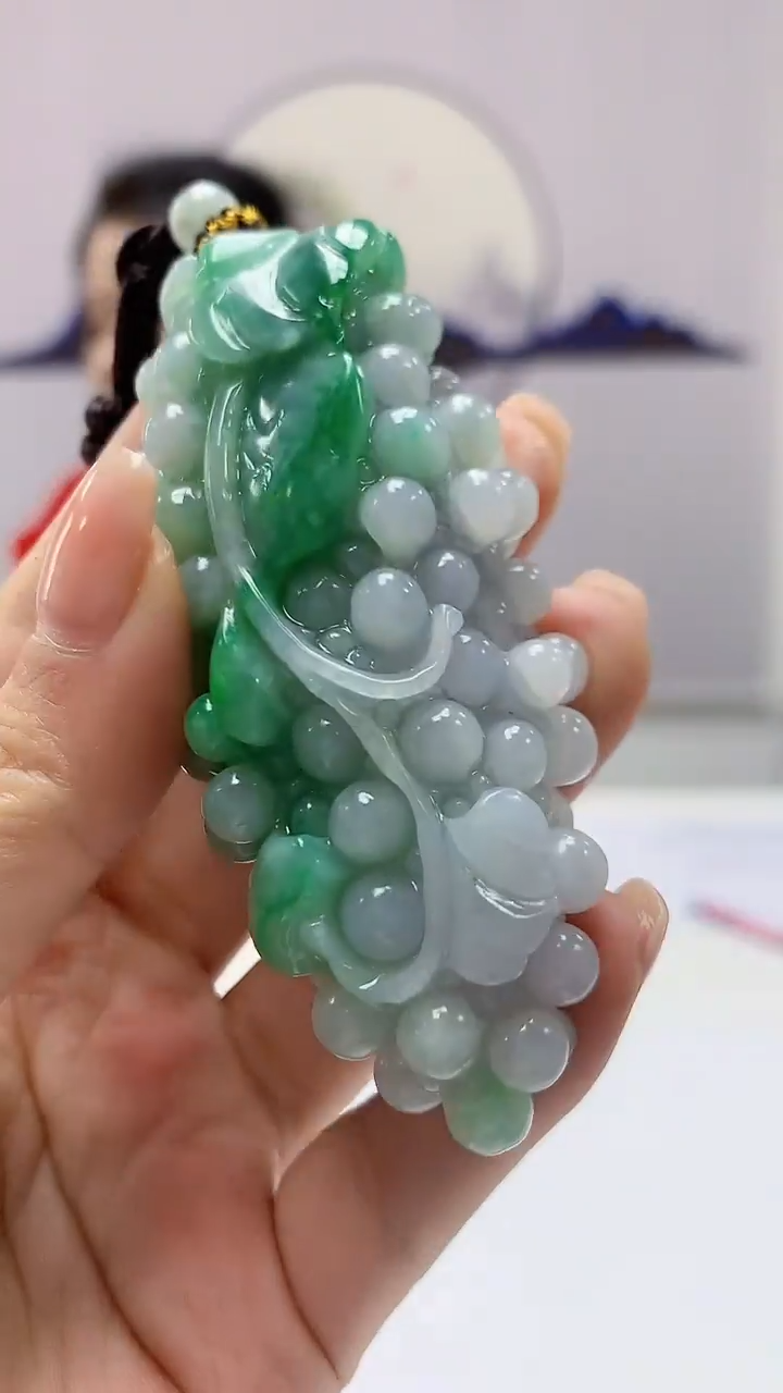 【闪购商品】定制翡翠未镶嵌4902ms-毛货葡萄76