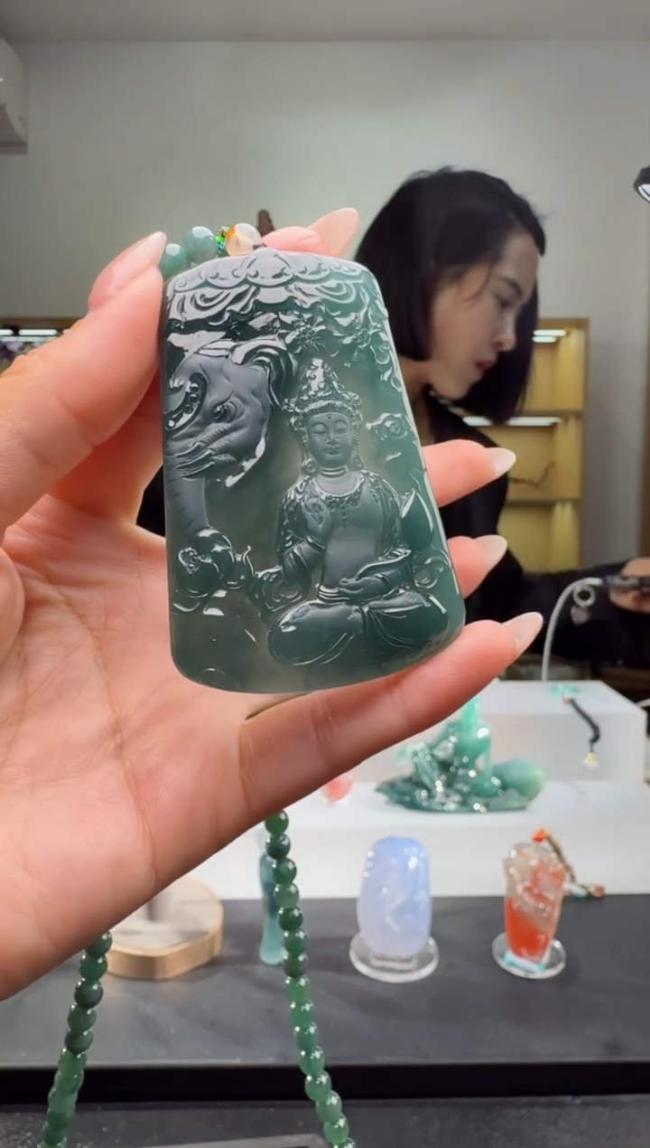 吊坠(不含链)未镶嵌翡翠普贤