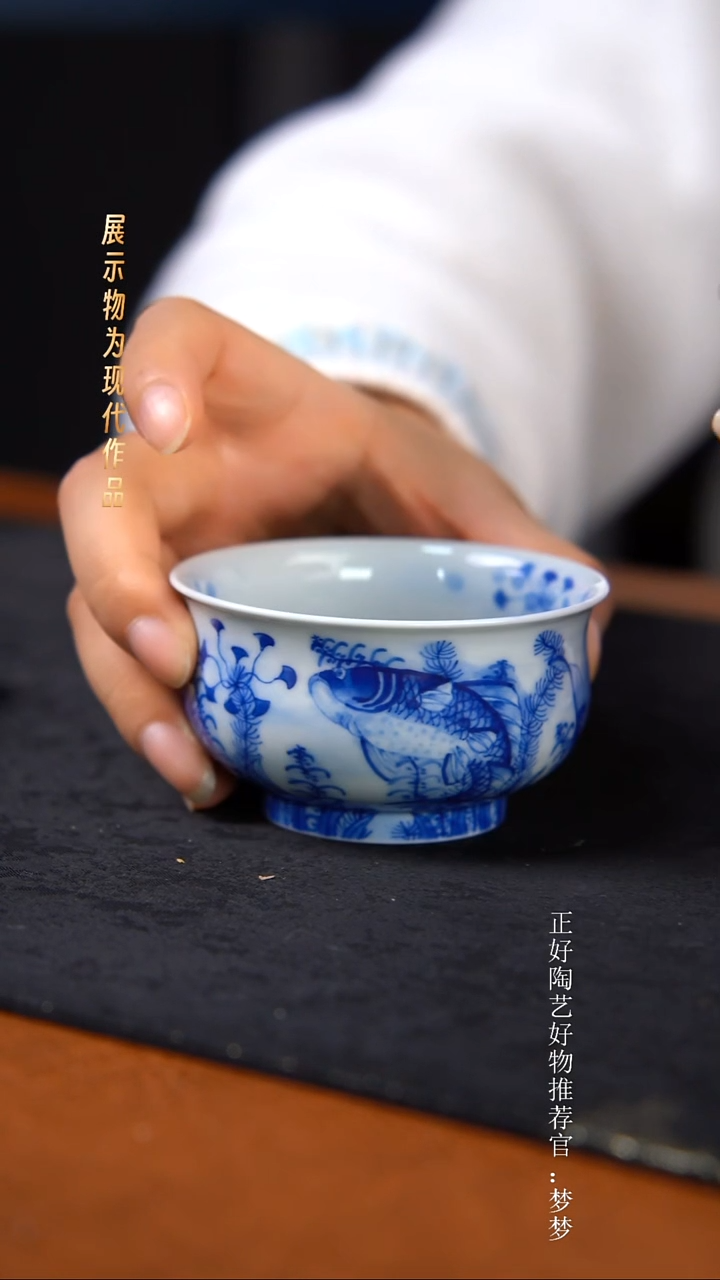 杯子陶景德镇手绘茶器