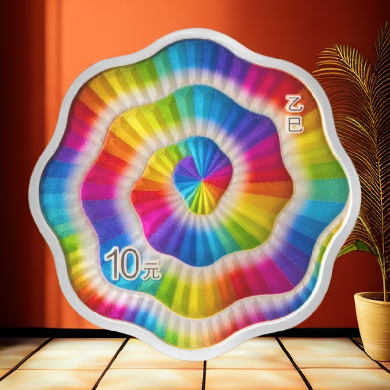 2025年蛇梅花30克银币原盒原证