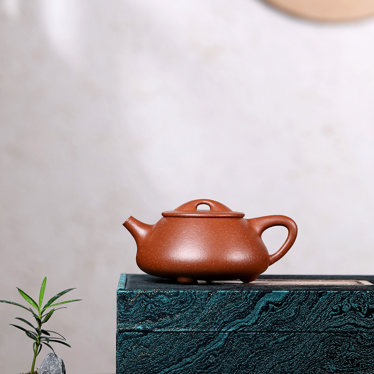 『藏壶』景舟石瓢 宝山纯红降坡泥 半手工 260cc原矿无添加一壶一检