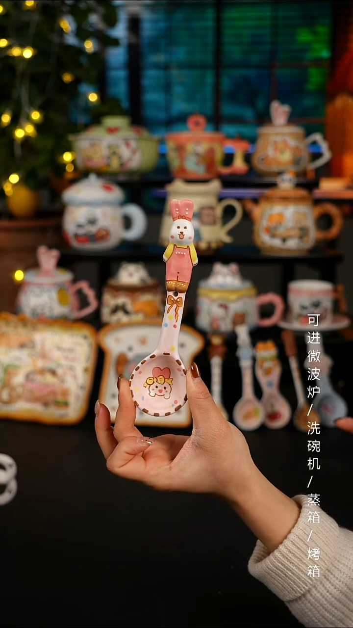 陶瓷便携款景德镇高温釉下彩纯手绘创意瓷 