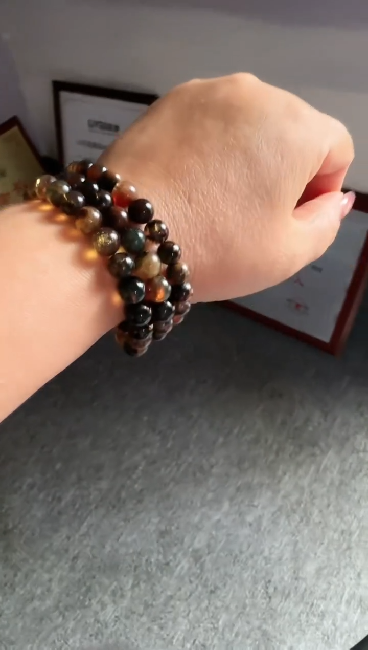 未镶嵌颈饰琥珀#47微瑕缅甸琥珀药珀妈妈链7mm