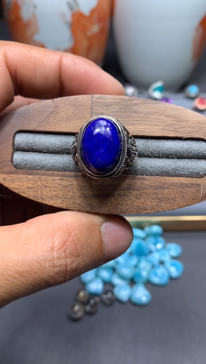 【闪购商品】青金石戒指未镶嵌W52（随机性发货只发一单）