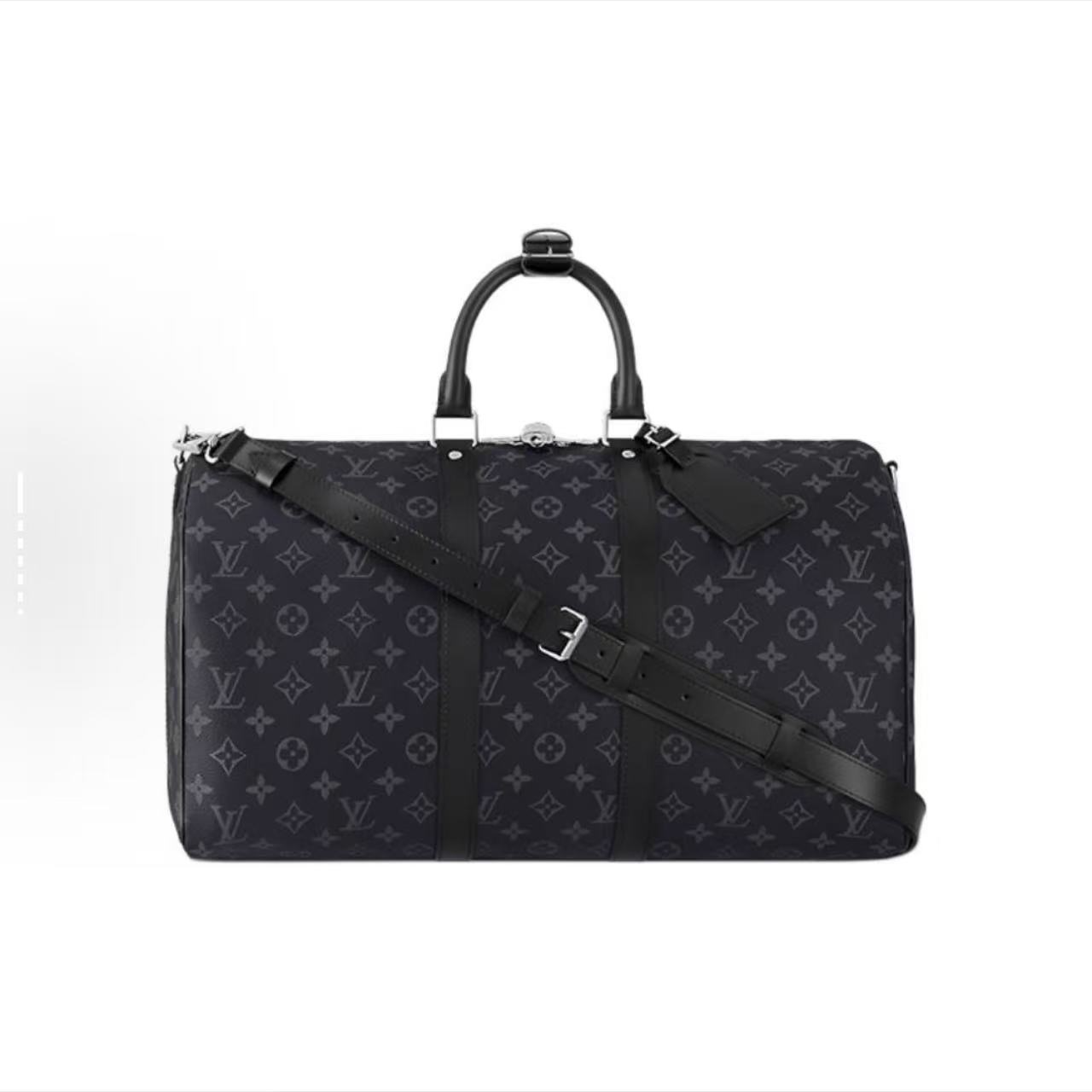99新 LouisVuitton/路易威登 keepall45黑老花满印旅行袋