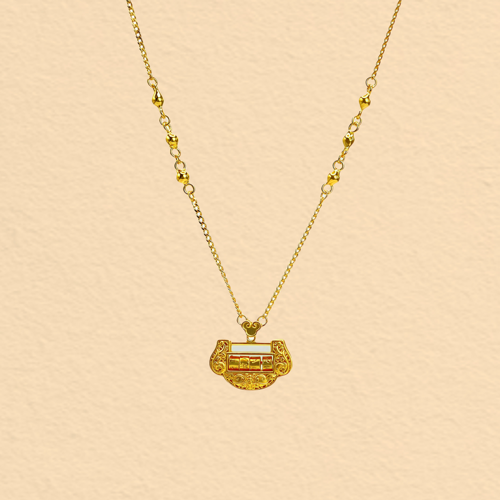 坠链均足银 平安锁套链传承工艺时尚不掉色手工情侣