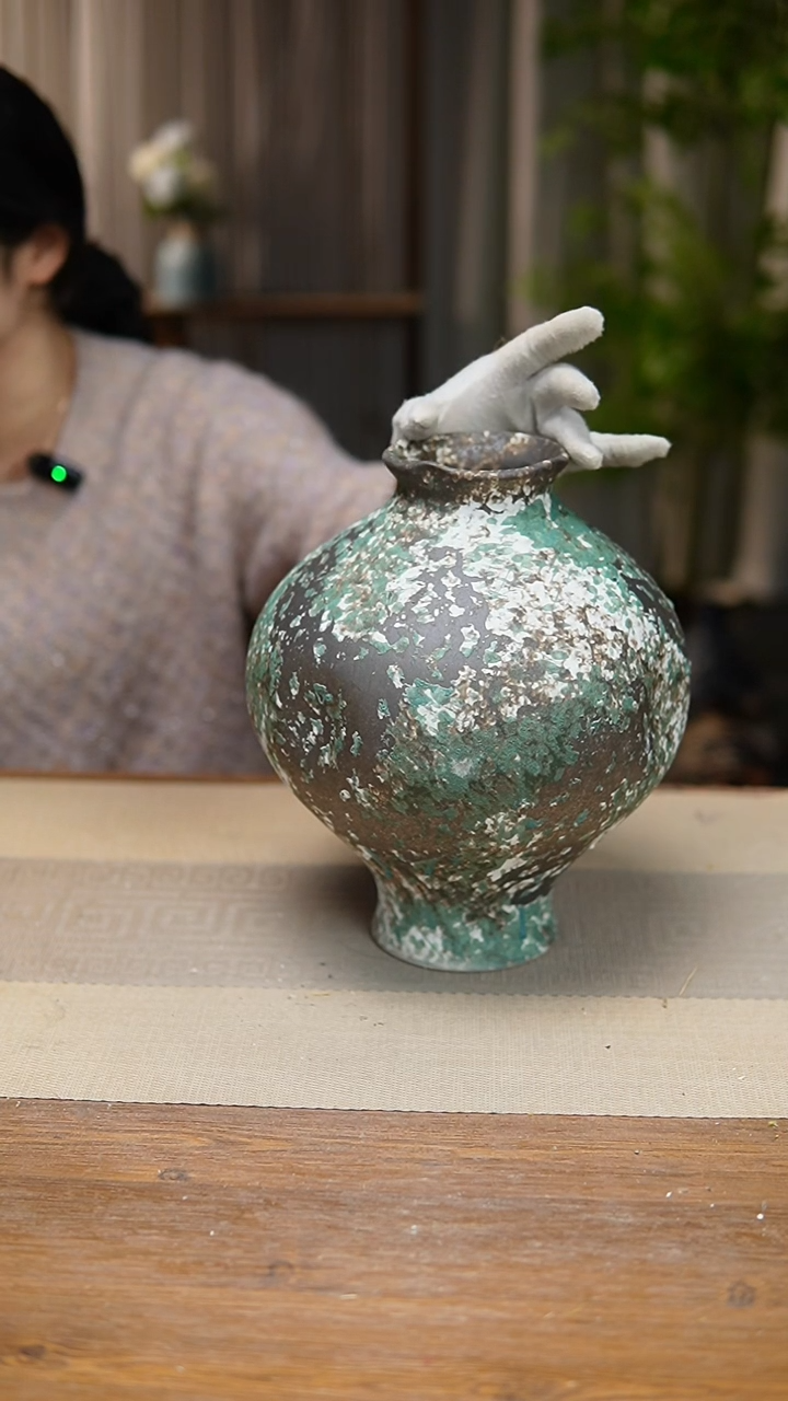 【闪购商品】陶瓷花器涂鸦绿灯笼