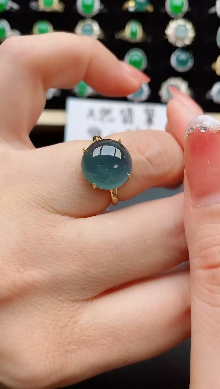 【闪购商品】翡翠戒指银S925镶嵌11111