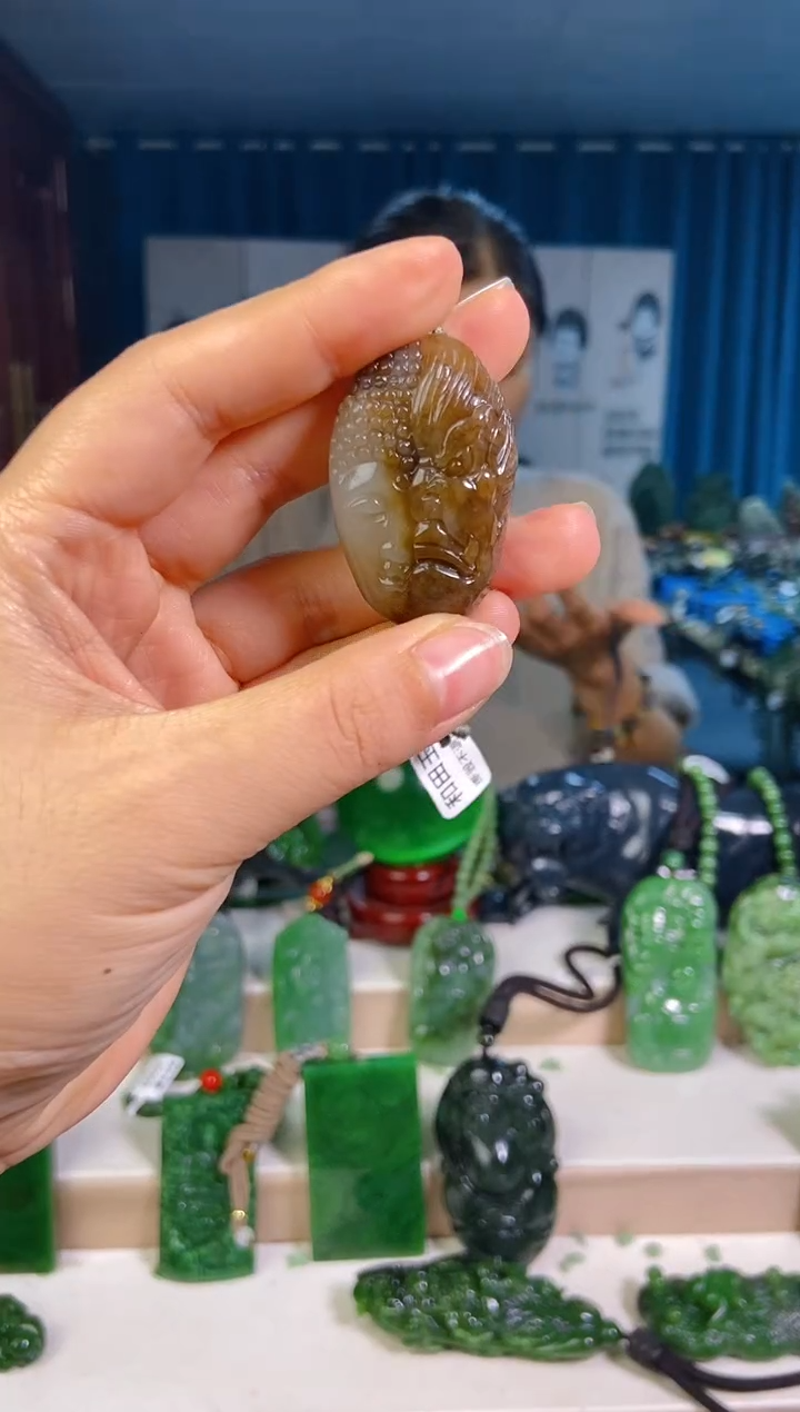 和田玉未镶嵌挂件1