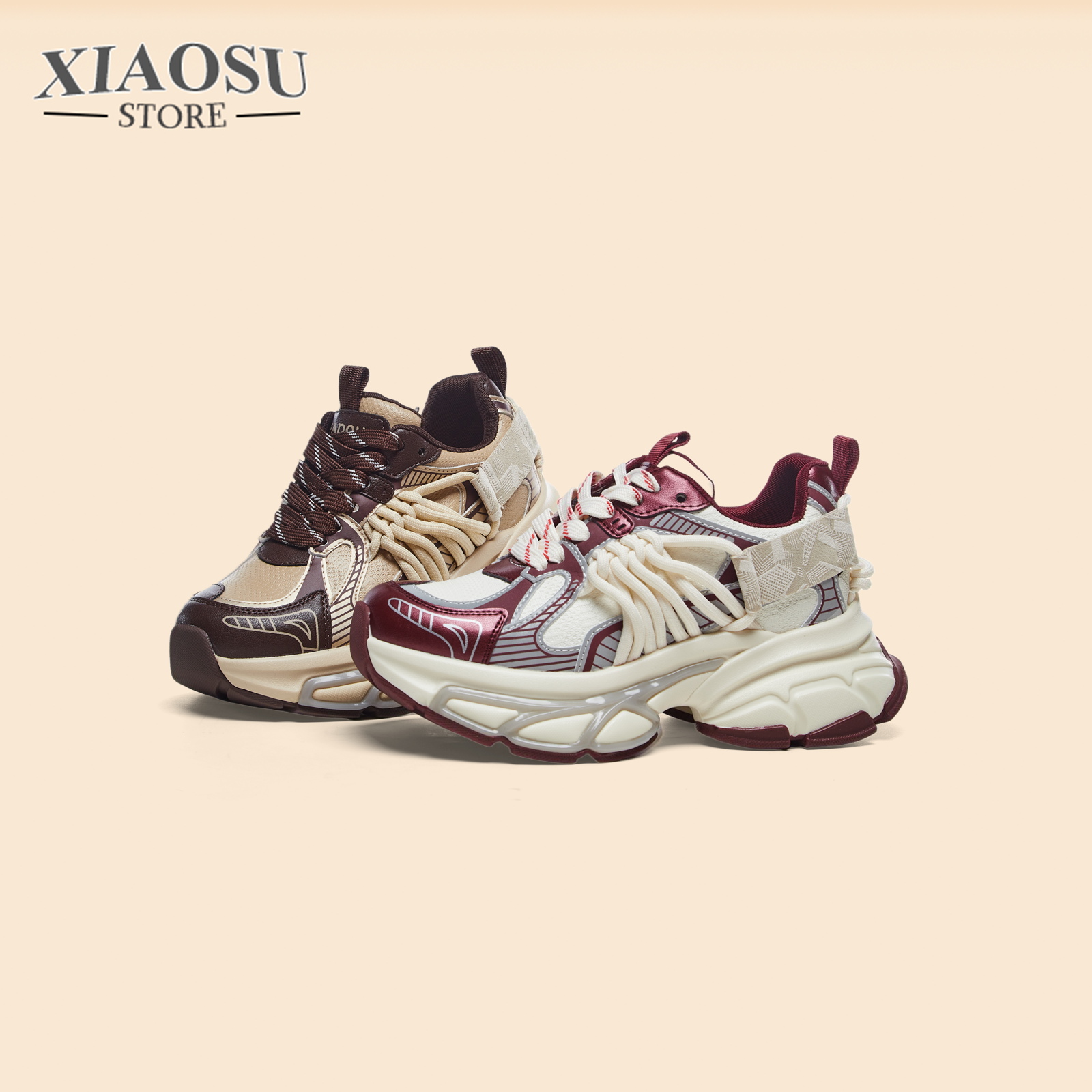 【心影】春季新款百搭系带时尚休闲鞋软底老爹鞋 X 检 1019-3