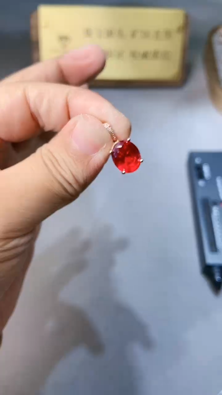 【闪购商品】红宝石颈饰银S925镶嵌354