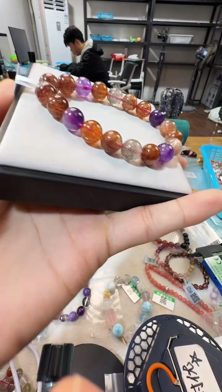 未镶嵌手链水晶晶6565 约10mm