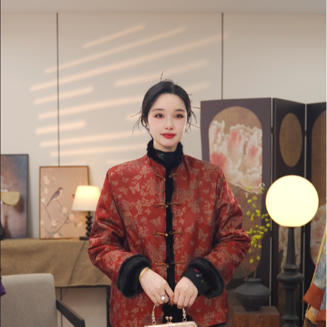 [别样红]2025新款外套新中式宽松气质显瘦国风上衣女款