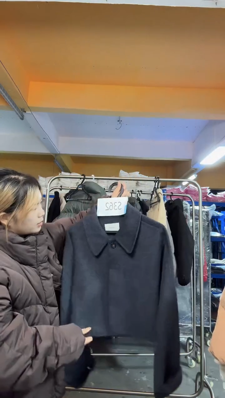 S362灰色大衣外套