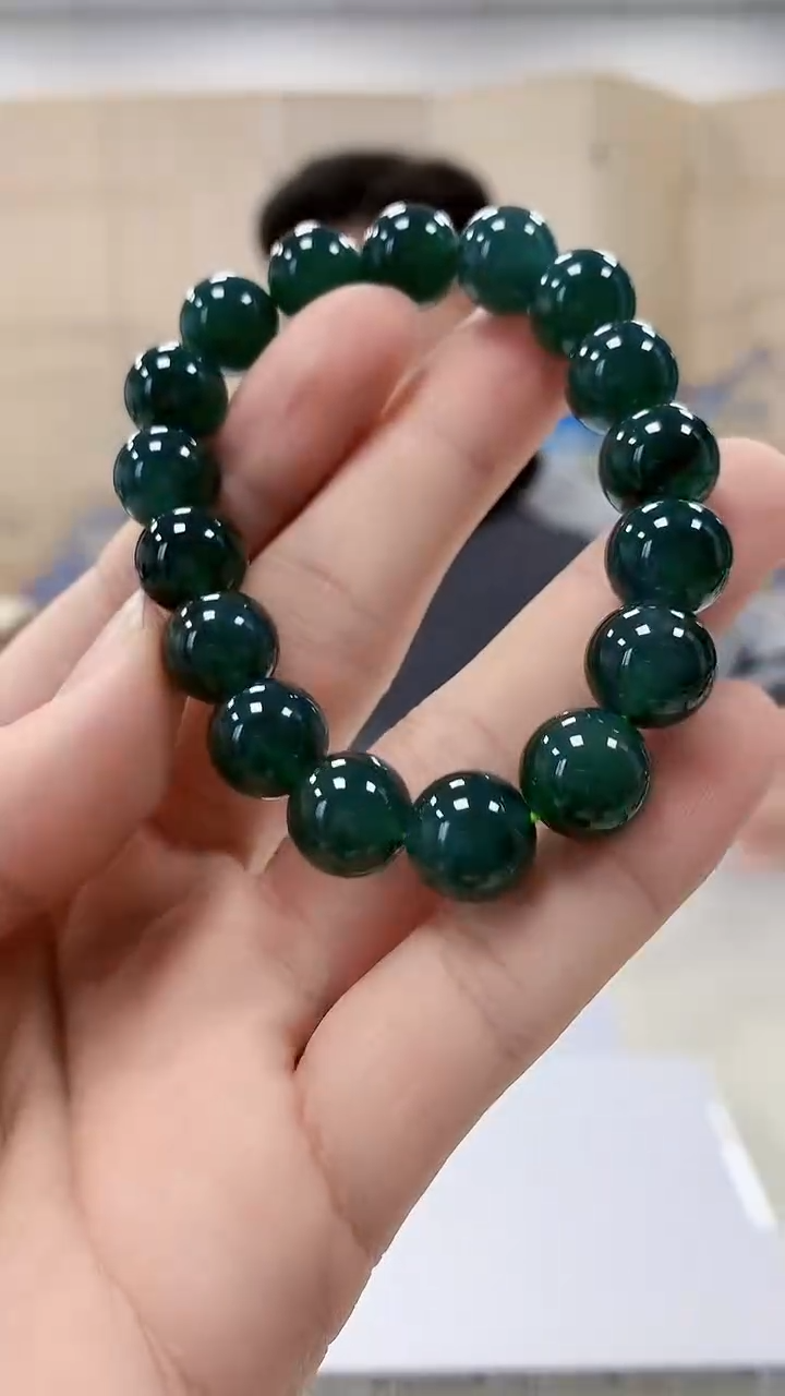 【闪购商品】定制翡翠未镶嵌4917bb-毛货手串40