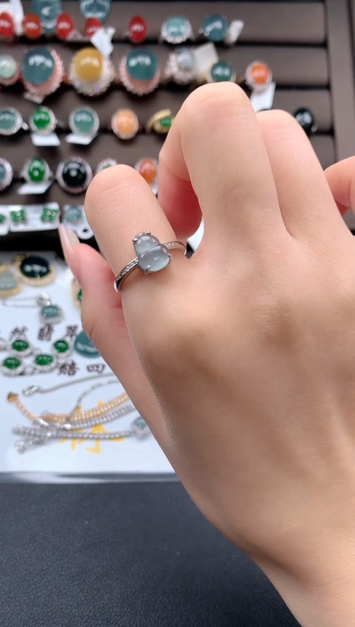 【闪购商品】翡翠戒指银S925镶嵌2132131331