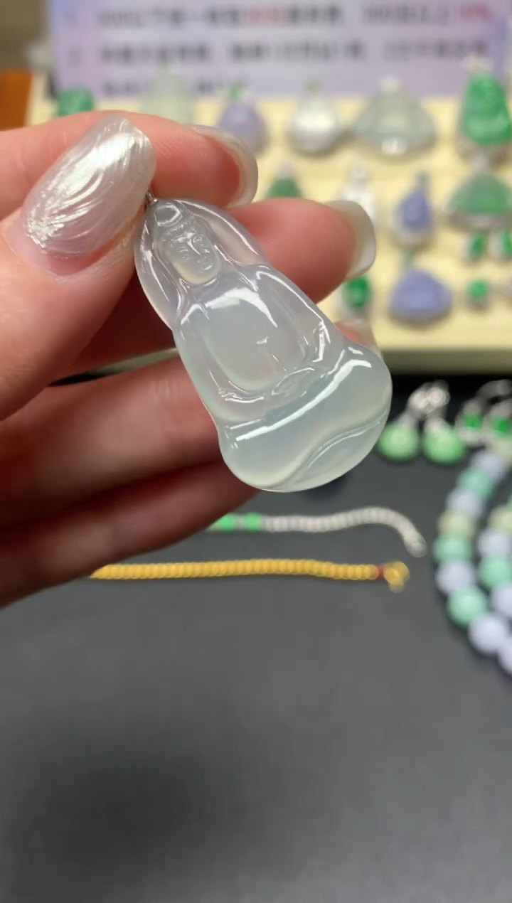 【闪购商品】翡翠吊坠(不含链)18K金镶嵌吊坠|1800+180