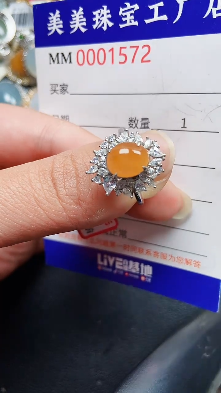 颈饰银S925镶嵌翡翠1572