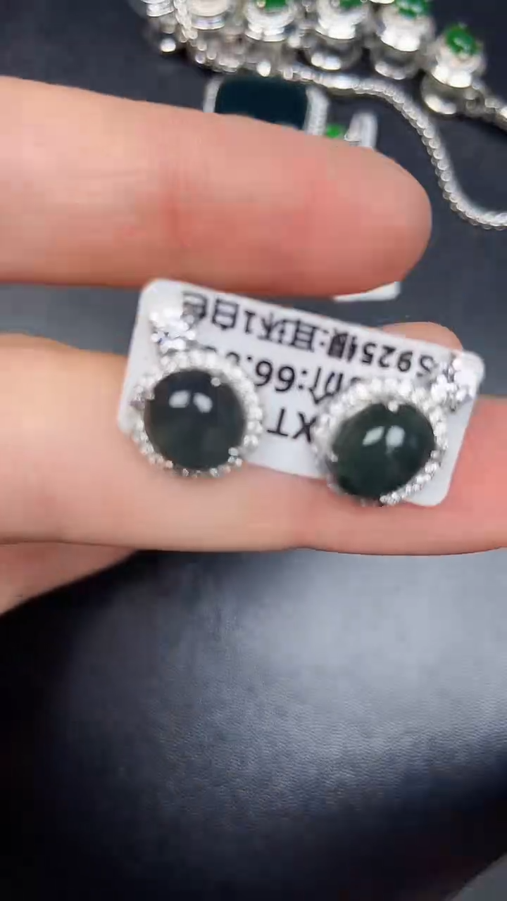 银S925镶嵌戒指翡翠1320