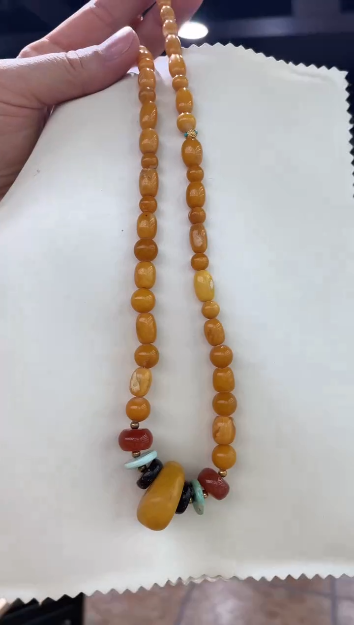 蜜蜡颈饰未镶嵌92（多样性发一）