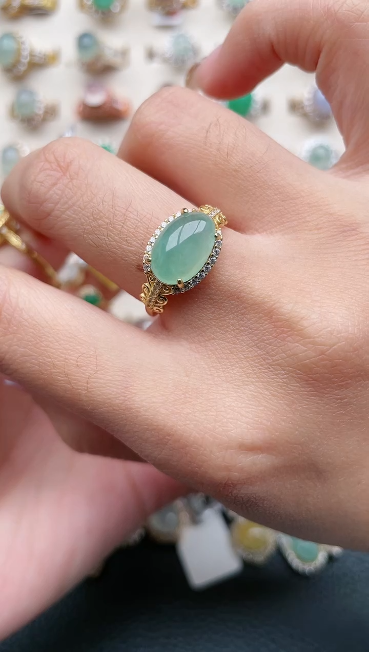 【闪购商品】翡翠戒指银S925镶嵌1111