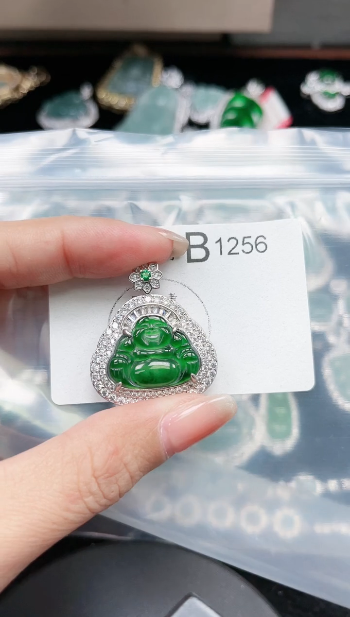 【闪购商品】翡翠颈饰未镶嵌1256赠皮绳