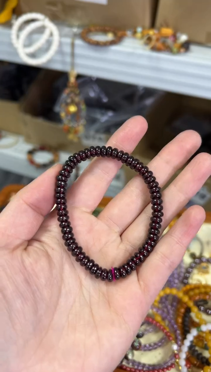 【闪购商品】石榴石手链未镶嵌石榴石蝶珠款手链[1524]