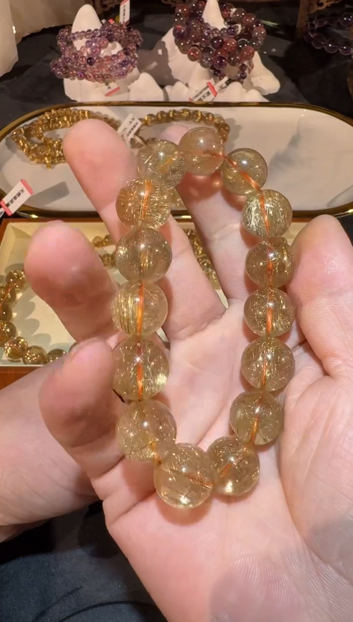 未镶嵌手串发晶SJ-745金发晶