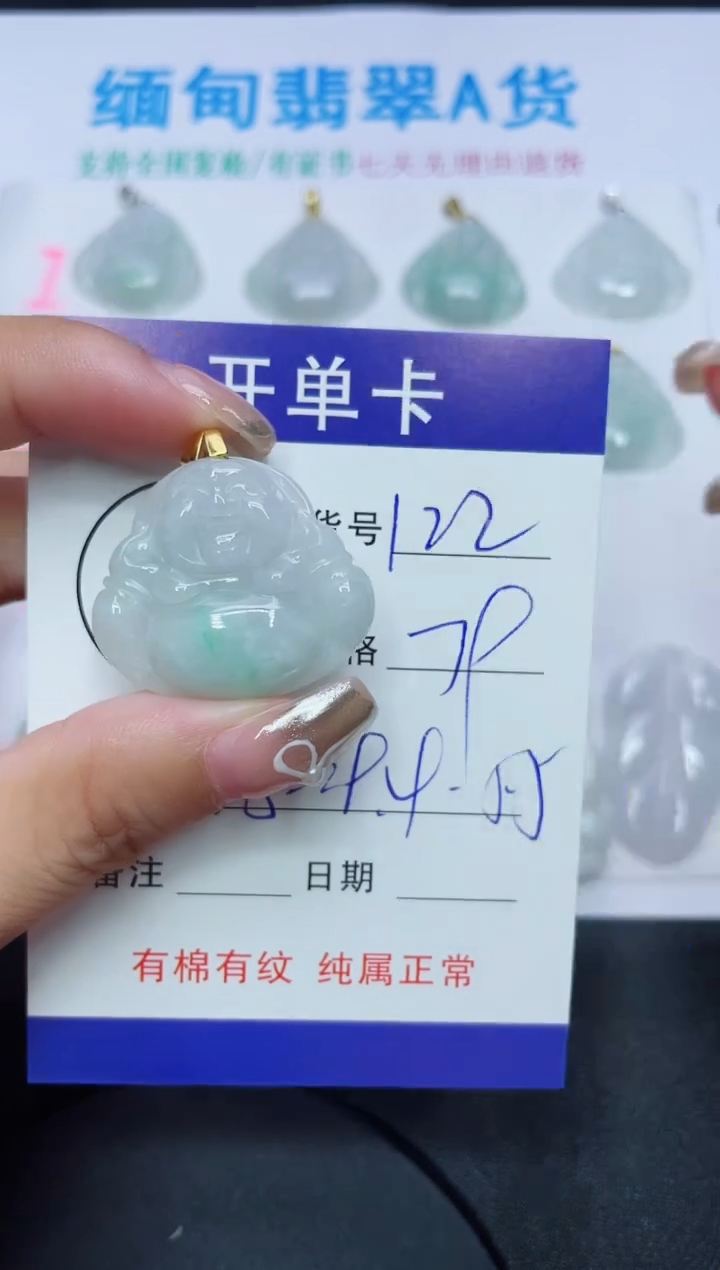 翡翠未镶嵌吊坠(赠链)122